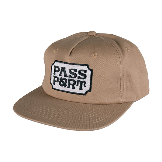 Pass-Port - Yearbook Logo Workers Hat - Sand - Velocity 21
