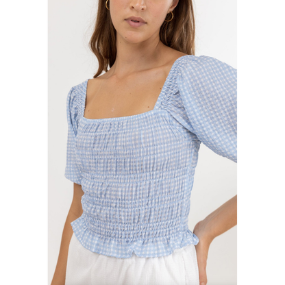 Rhythm - Maisy Check Smocked Top - Velocity 21