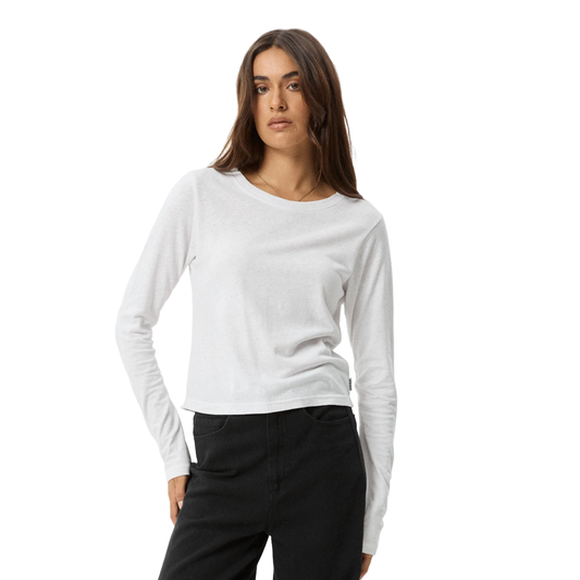 Afends - Elevate Hemp Long Sleeve Tee - White - Velocity 21