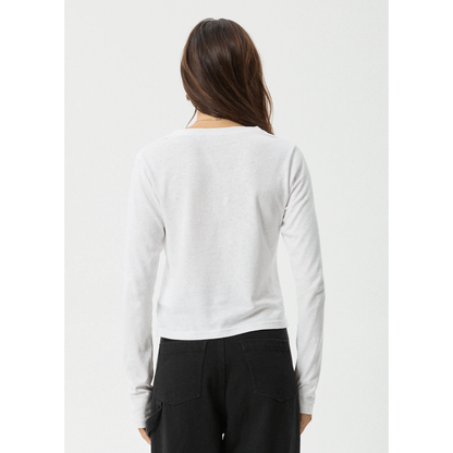 Afends - Elevate Hemp Long Sleeve Tee - White - Velocity 21