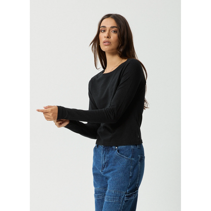 Afends - Elevate Hemp Long Sleeve Tee - Black - Velocity 21