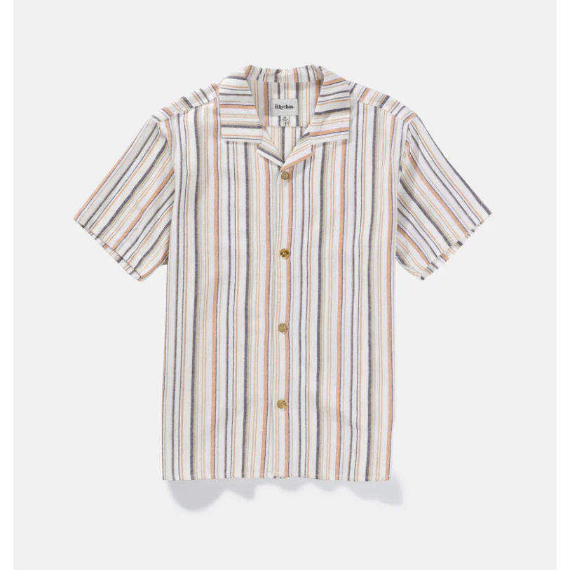 Rhythm - Vacation Stripe SS Shirt - Natural - Velocity 21