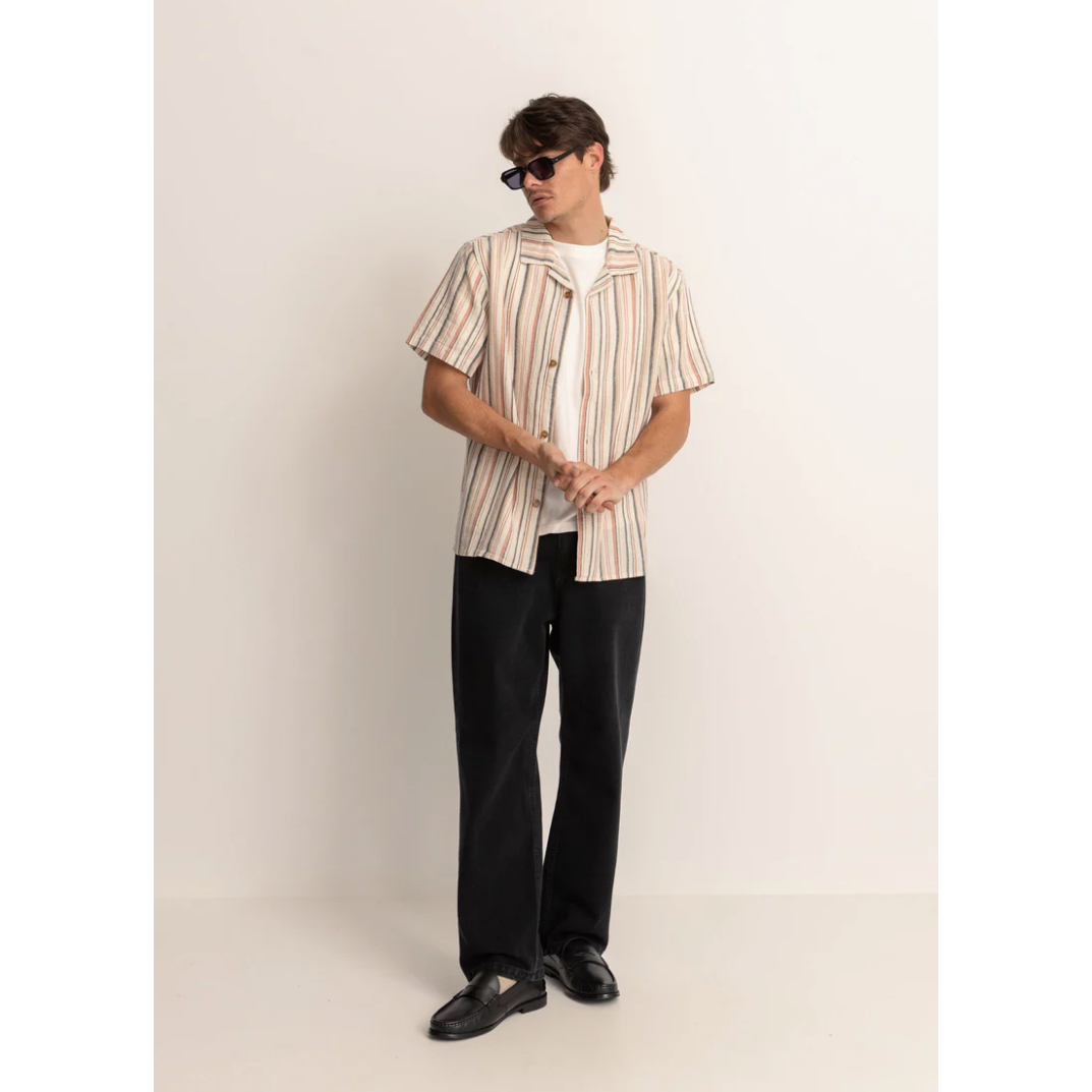 Rhythm - Vacation Stripe SS Shirt - Natural - Velocity 21