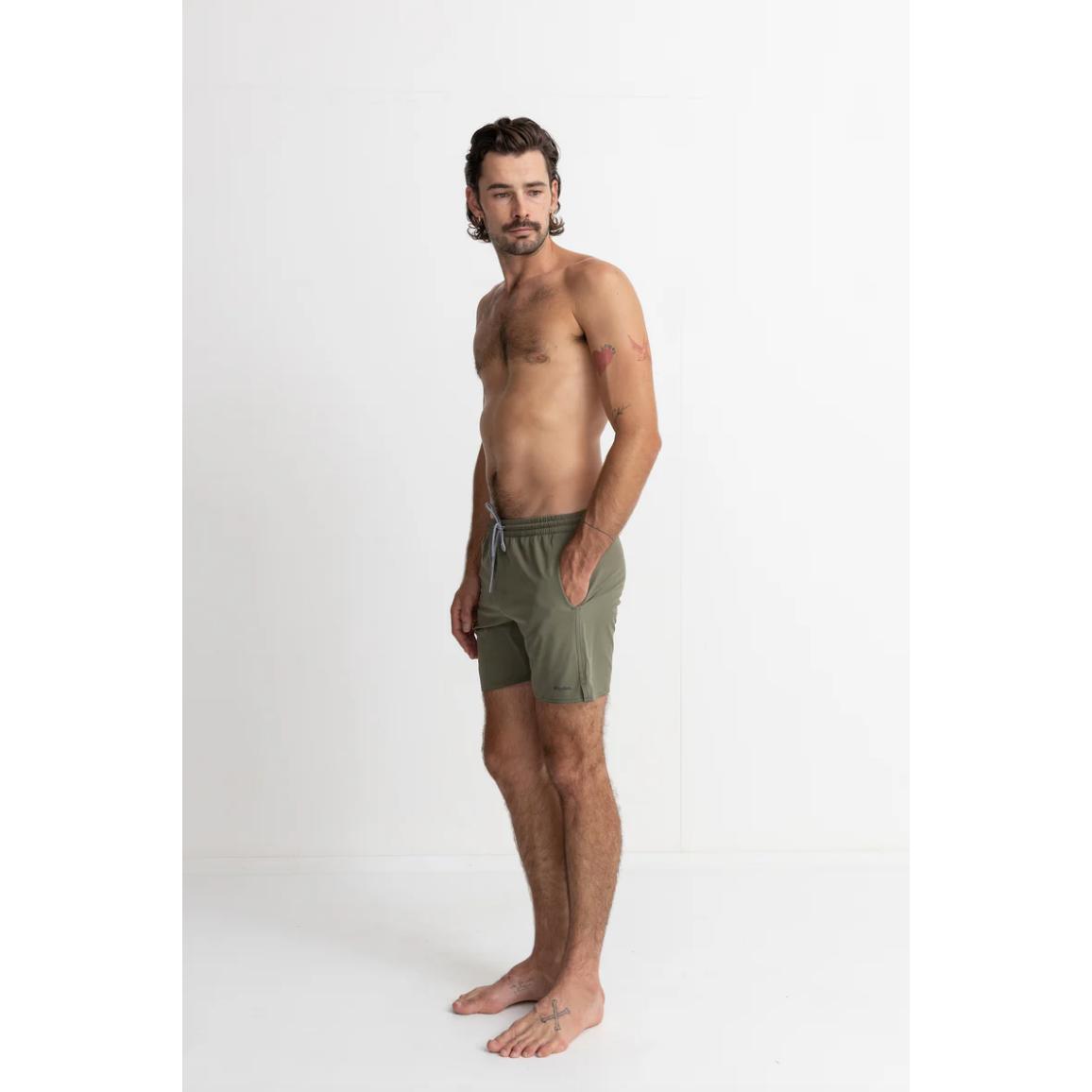 Rhythm - Classic Beach Short - Olive - Velocity 21