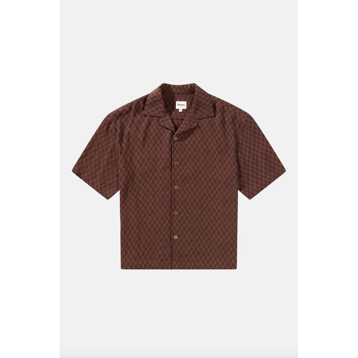 Rhythm - Relaxed Texture SS Shirt - Chocolate - Velocity 21