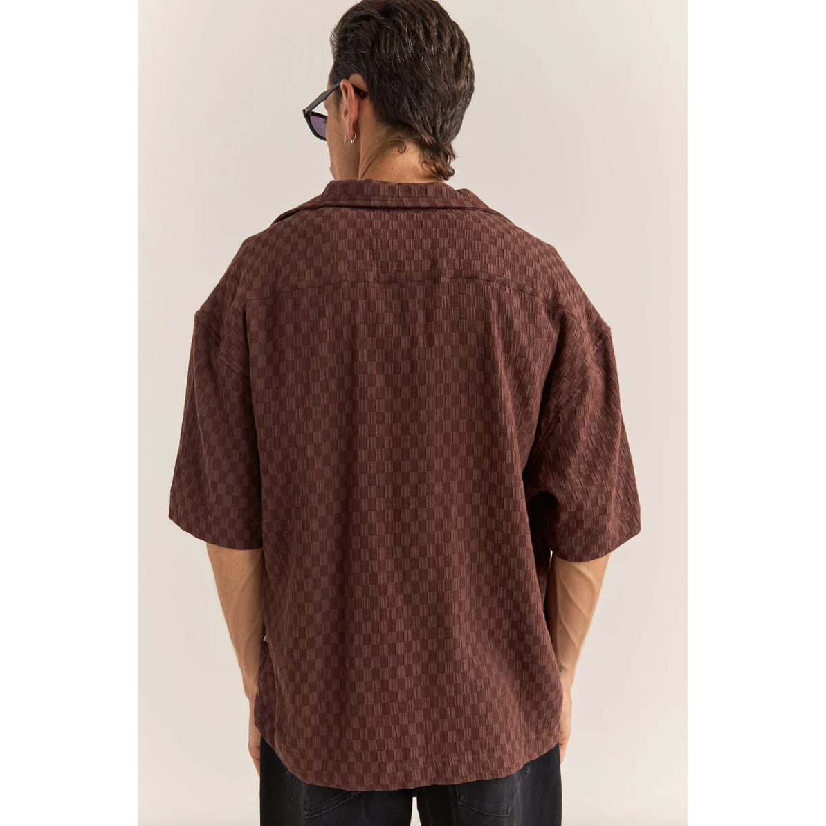 Rhythm - Relaxed Texture SS Shirt - Chocolate - Velocity 21