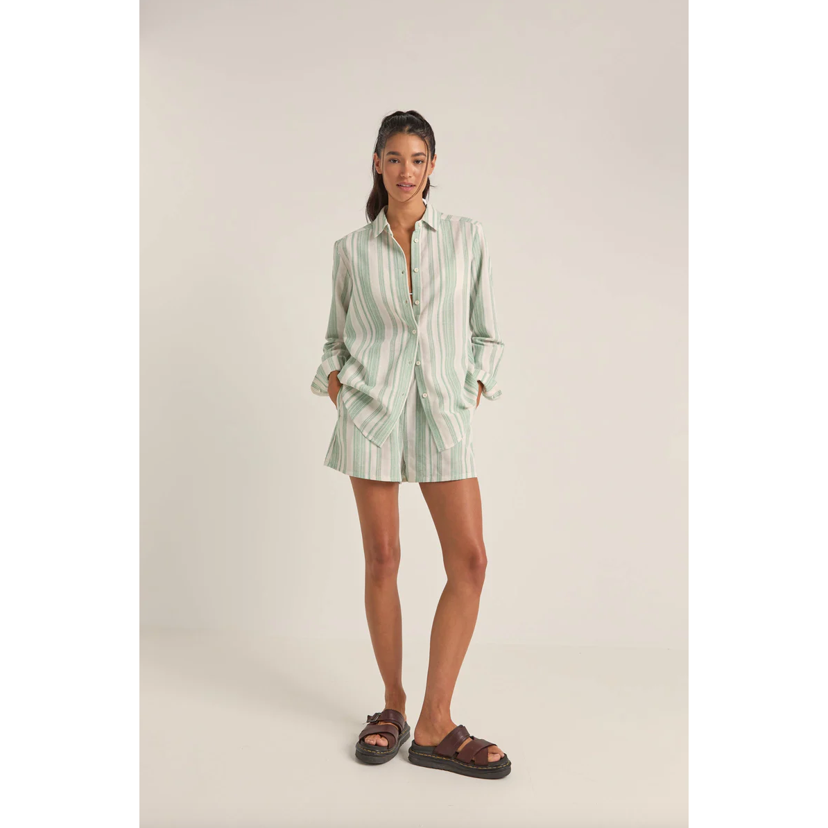 Rhythm - Dinero Stripe Beach Shirt - Velocity 21