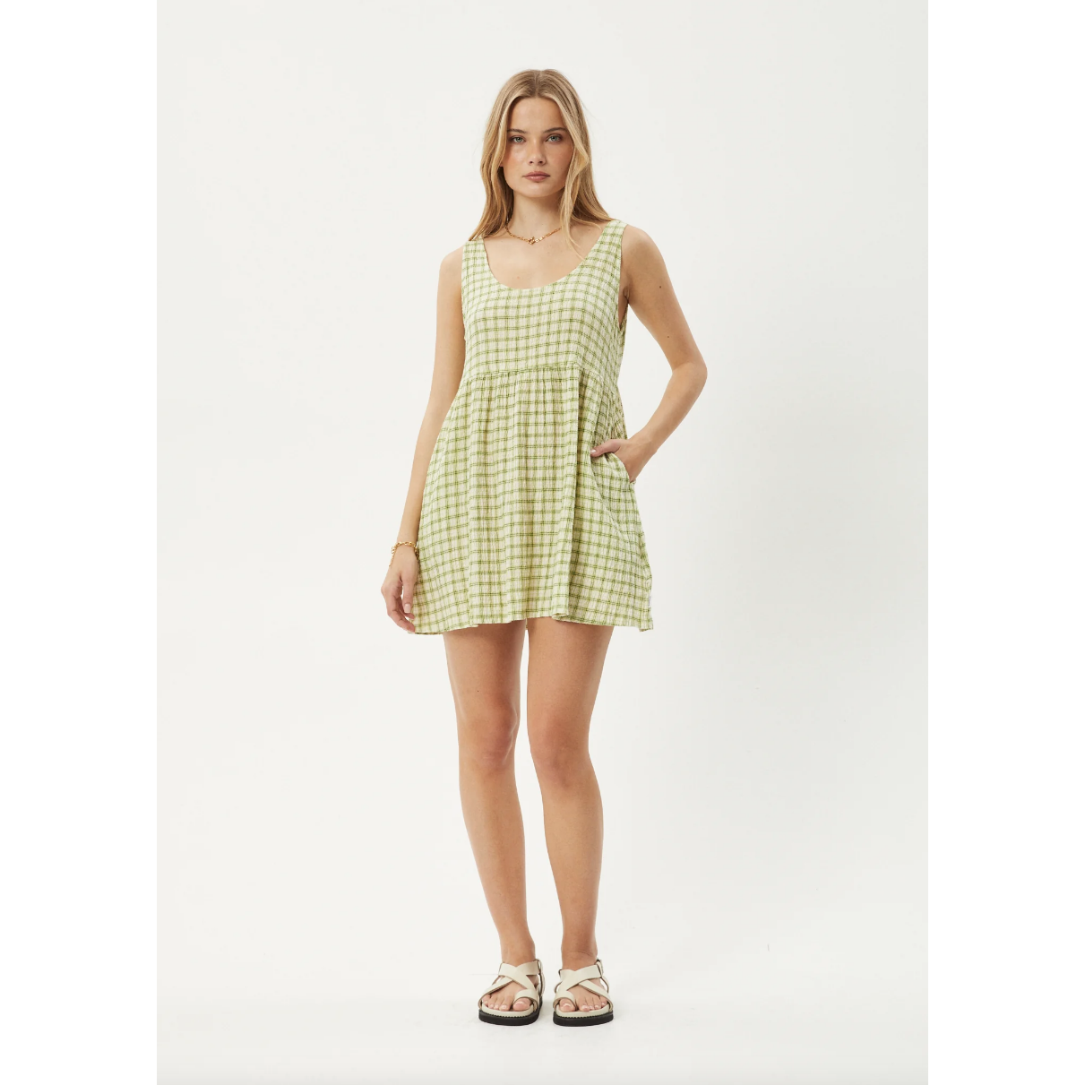 Afends - Darcy Hemp Seersucker Mini Dress - Velocity 21