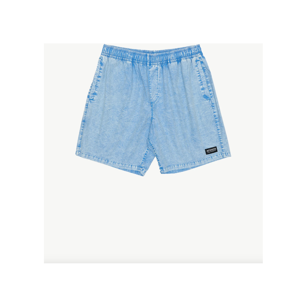 Afends - The Dopamine Organic Swim Short 18" - Blue Acid Wash - Velocity 21