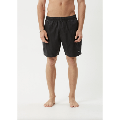 Afends - The Dopamine Organic Swim Short 18" - Black Acid Wash - Velocity 21