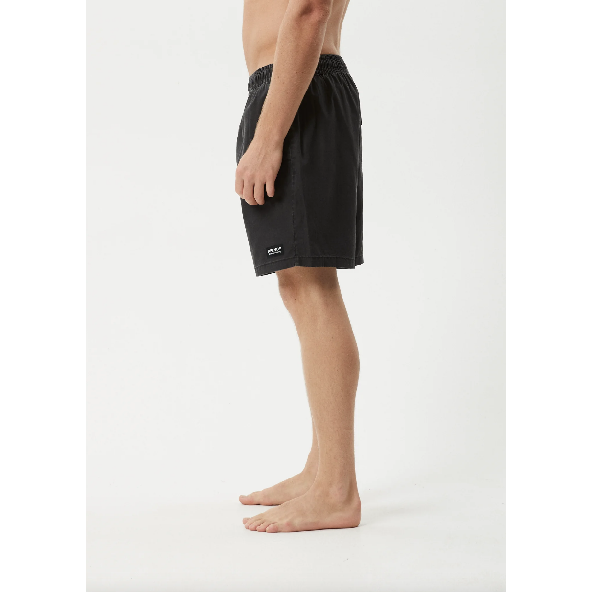 Afends - The Dopamine Organic Swim Short 18" - Black Acid Wash - Velocity 21