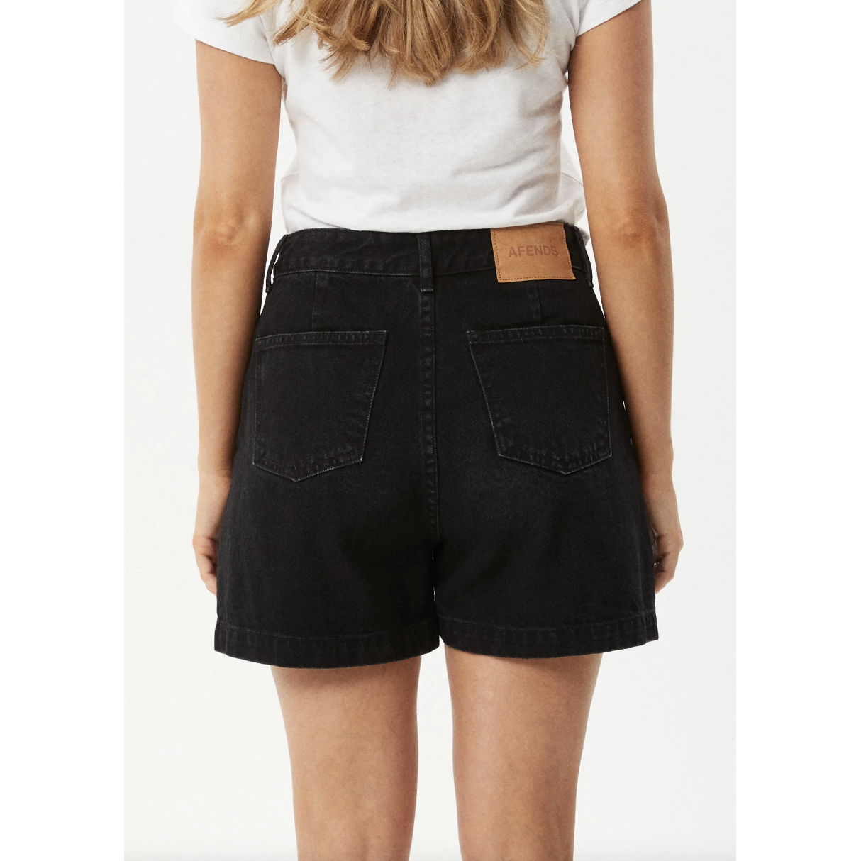 Afends - Seventy Threes Organic Denim High Waisted Shorts - Washed Black - Velocity 21