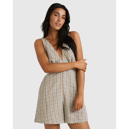 RVCA - Clair Plaid Romper - Velocity 21