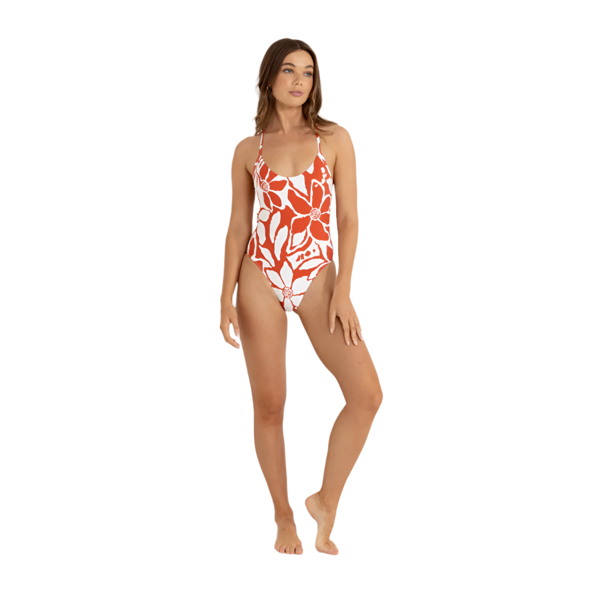 Rhythm - Poppy Floral Tie Back One Piece - Velocity 21