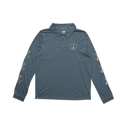 Salty Crew - Tailgate Polo LS Sunshirt - Storm - Velocity 21