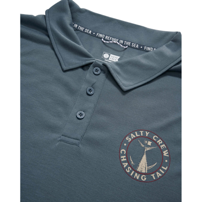 Salty Crew - Tailgate Polo LS Sunshirt - Storm - Velocity 21