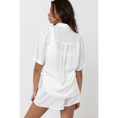 Rhythm - Classic Lounge Shirt - White - Velocity 21