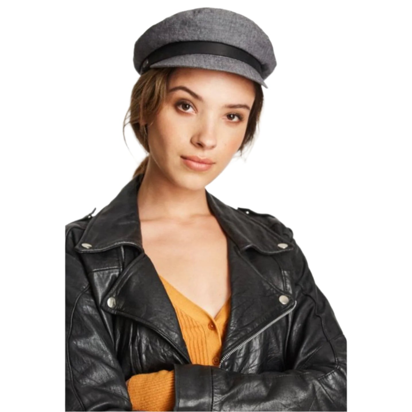 Brixton leather best sale fiddler cap