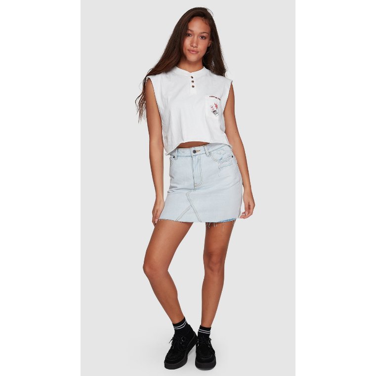 RVCA - Siena High Rise Denim Skirt - Velocity 21