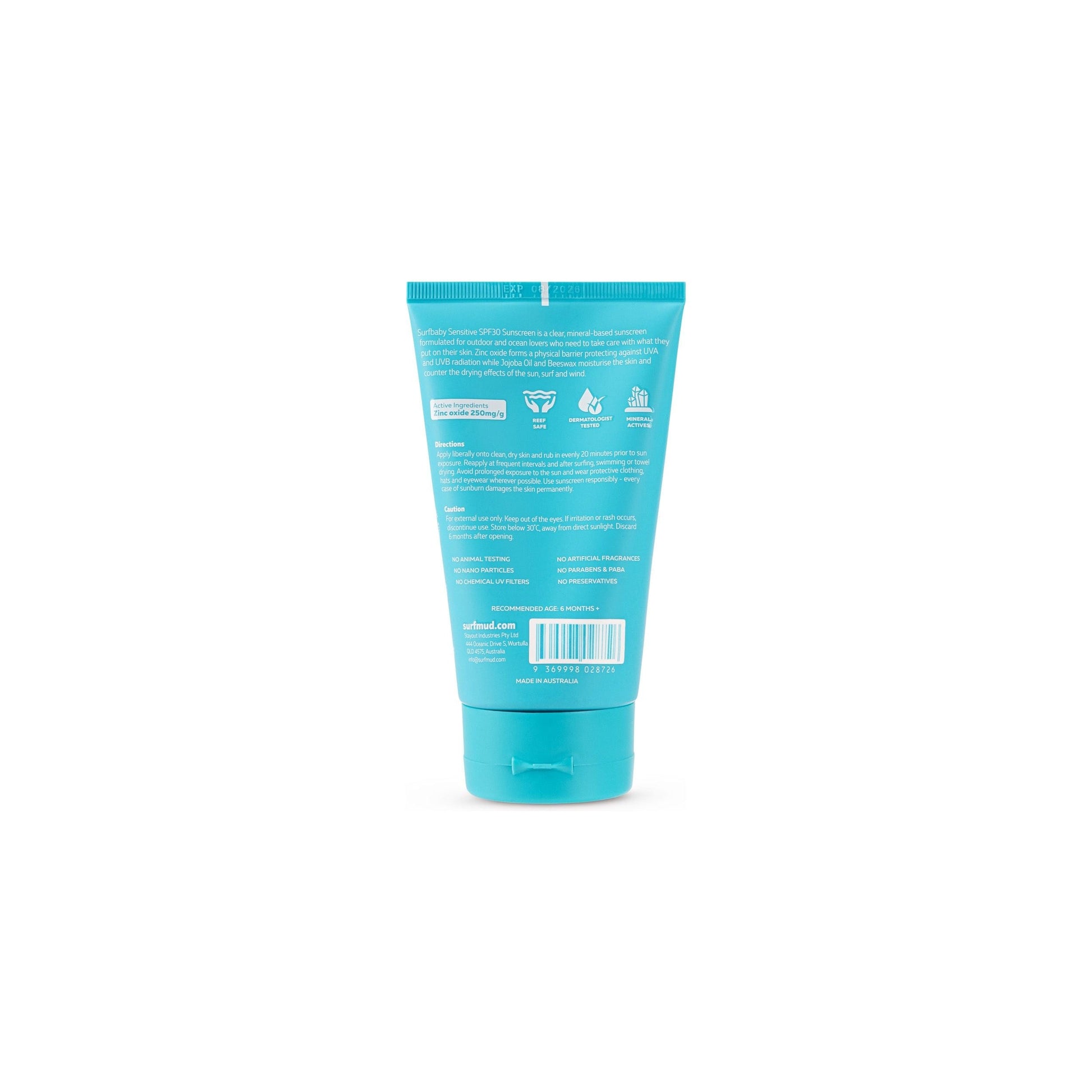 Surf Mud - Surf Baby Sensitive Sunscreen SPF 30+ - Velocity 21